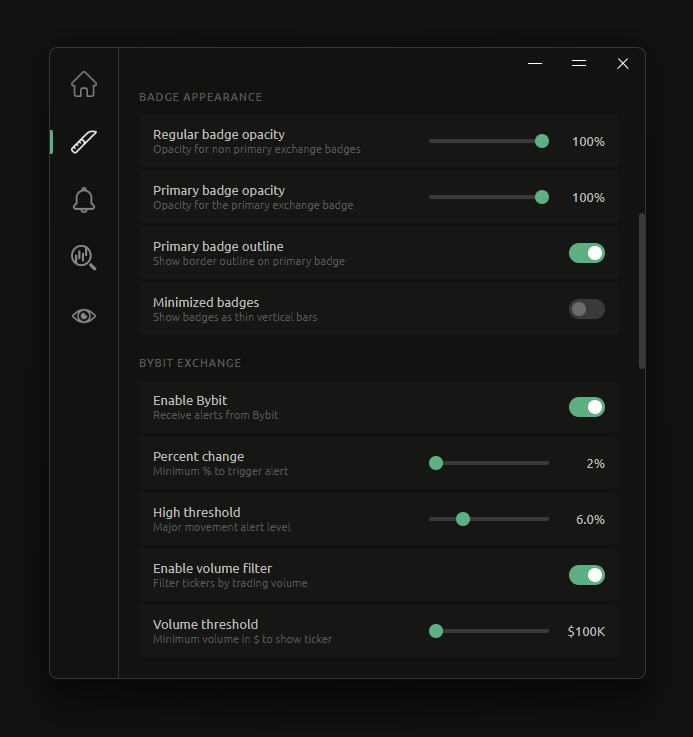 Knives settings 2